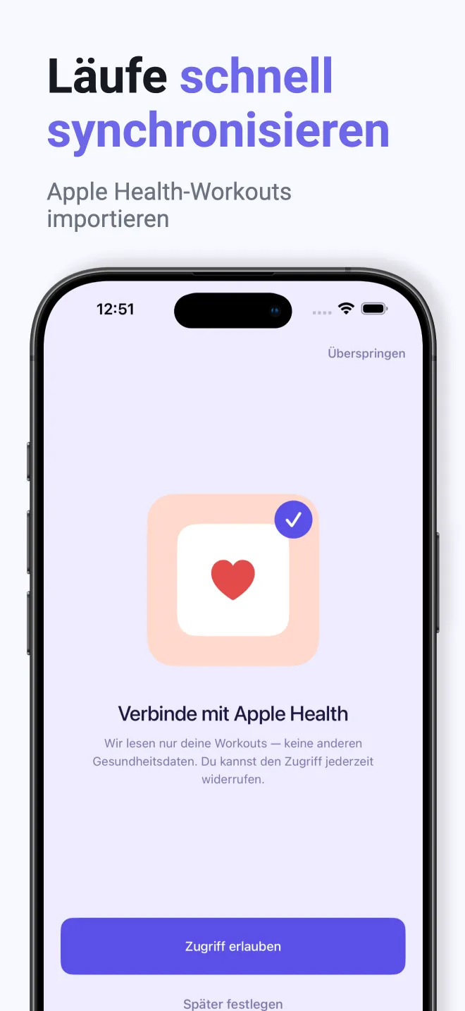 Verbindung mit Apple Health